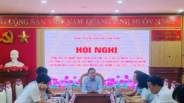 Hội nghị Tổng kết 5 năm thực hiện quy chế phối hợp với báo chí tại Lào Cai.