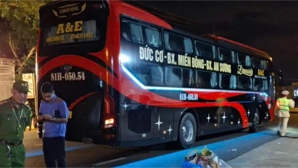 Hiện trường vụ tai nạn.