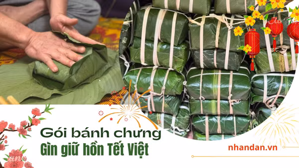 Gói bánh chưng, gìn giữ hồn Tết Việt
