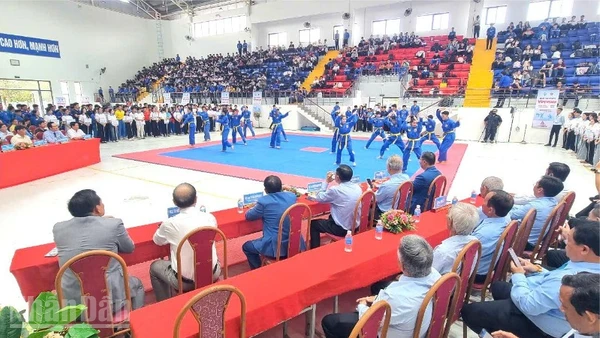 Lễ khai mạc Giải vô địch Vovinam sinh viên toàn quốc sáng 19/10. 