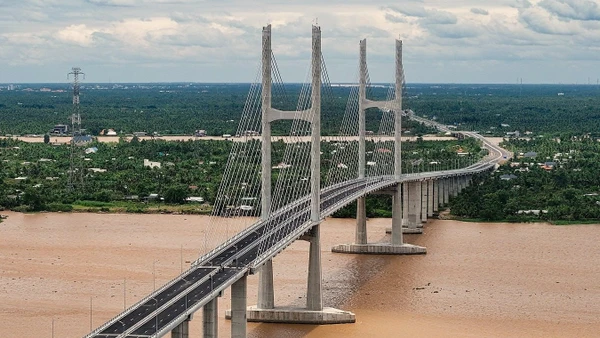 Cầu Rạch Miễu 2 - biểu tượng cho tinh thần tự lực, tự cường của đội ngũ thợ cầu Việt Nam. (Nguồn TRUNGCHINH.VN)