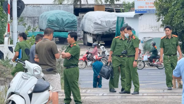 Hiện trường khu vực xảy ra tai nạn.