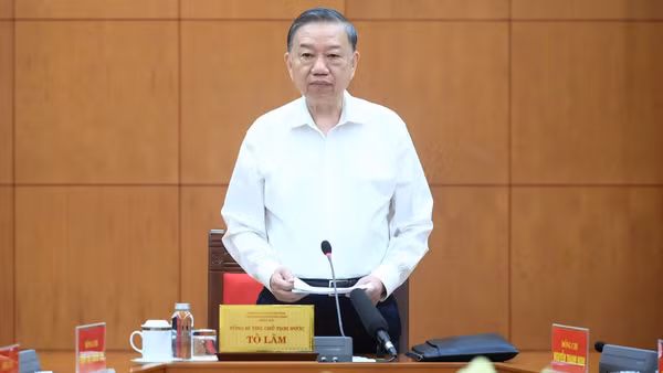 Tổng Bí thư, Chủ tịch nước Tô Lâm phát biểu kết luận tại cuộc làm việc với Bộ Nội vụ và một số cơ quan. (Ảnh: ĐĂNG KHOA)