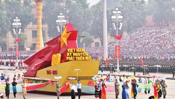 Lễ kỷ niệm, diễu binh, diễu hành 80 năm Cách mạng Tháng Tám thành công và Quốc khánh 2/9 tại Quảng trường Ba Đình, Hà Nội. (Ảnh TRẦN AN)