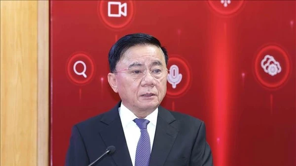 Thường trực Ban Bí thư Trần Cẩm Tú phát biểu chỉ đạo. (Ảnh: Phương Hoa/TTXVN)