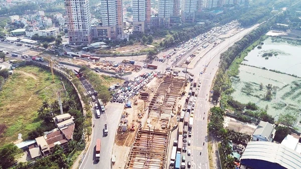 Nút giao thông An Phú - một dự án hạ tầng kỹ thuật trọng điểm của Thành phố Hồ Chí Minh. (Ảnh CTV)