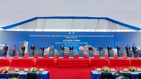 Nghi thức khởi công Tổ hợp giáo dục FPT Hải Phòng.