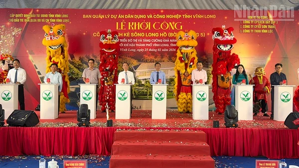 Nghi thức khởi công công trình. 