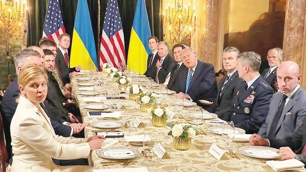 Các nhà lãnh đạo Mỹ và Ukraine gặp mặt tại Florida, Mỹ. (Ảnh: TÂN HOA XÃ)