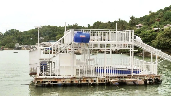 Công trình cấp nước tập trung trên đảo Hòn Tre, đặc khu Kiên Hải, tỉnh An Giang.