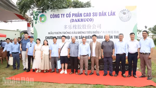 Đoàn doanh nghiệp quốc tế tham gia Hội nghị sầu riêng châu Á lần thứ 2 tại Thành phố Hồ Chí Minh đến khảo sát và trải nghiệm vườn trồng sầu riêng của Dakruco.