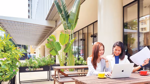 Một khoảng không gian xanh trong Ngôi nhà Đức tại Thành phố Hồ Chí Minh. (Nguồn: eutscheshausvietnam.com)