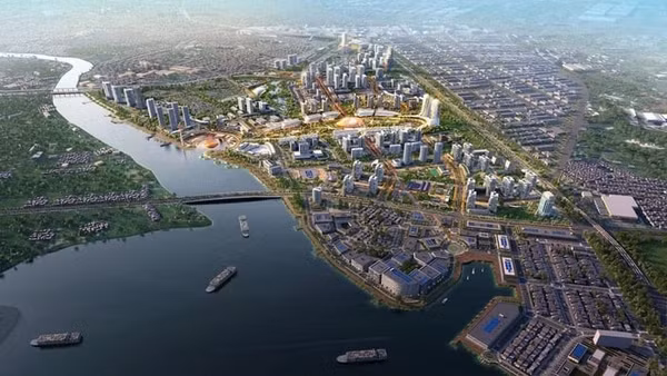 Phối cảnh Khu đô thị - thương mại - dịch vụ tại vị trí Khu Công nghiệp Biên Hòa 1 trong tương lai.