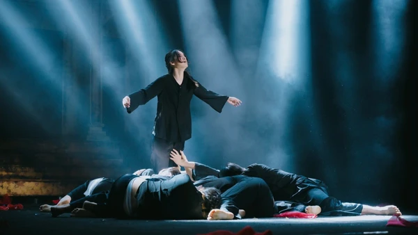 Cảnh trong vở diễn “Rạch cạn”. (Ảnh LSD)