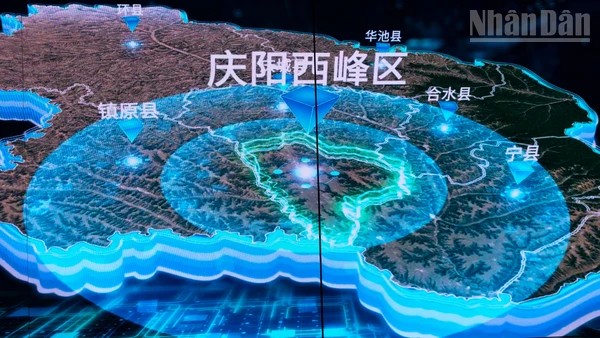 Giới thiệu lợi thế vị trí địa lý của thành phố Khánh Dương trong chiến lược "Đông số Tây toán" tại Khu công nghệ “Đông số Tây toán” Khánh Dương.