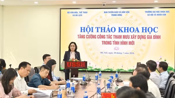 Hội thảo khoa học “Tăng cường công tác tham mưu xây dựng gia đình trong tình hình mới” được tổ chức vào ngày 30/7/2026, tại Hà Nội.
