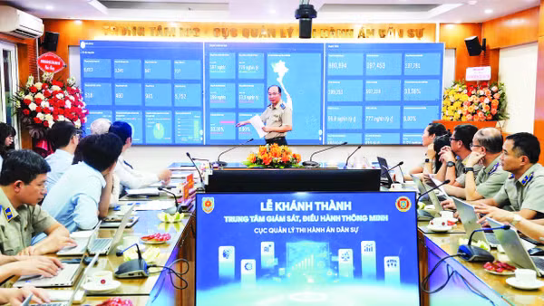 Lễ khánh thành Trung tâm giám sát, điều hành thông minh, Cục Quản lý Thi hành án dân sự, Bộ Tư pháp.