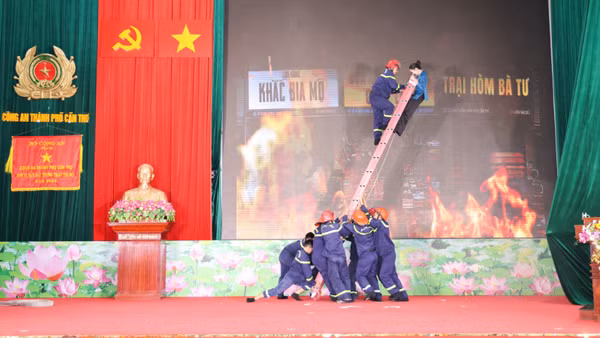 Tiết mục sân khấu hóa tại hội thi.