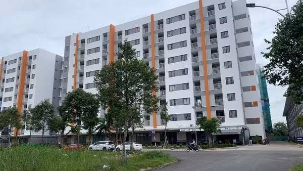Khu nhà ở xã hội trong Khu dân cư Hồng Loan 5C vừa hoàn thành.