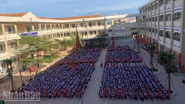 Một góc Trường trung học cơ sở Lương Thế Vinh, Cần Thơ trước sáp nhập. (Ảnh: THANH TÂM)