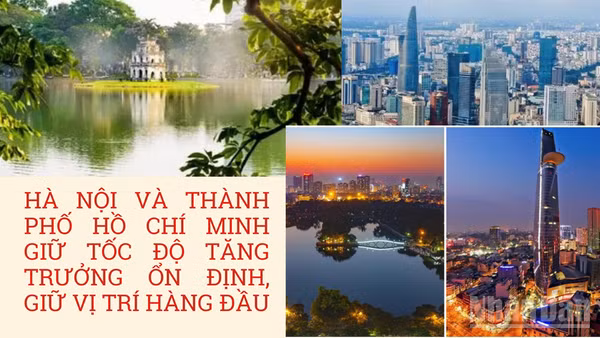 Hà Nội và Thành phố Hồ Chí Minh giữ vị trí đầu tàu. (Ảnh: HNV)