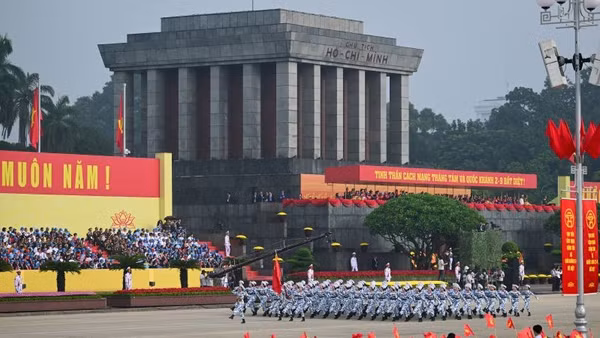 Quân y Việt Nam diễu binh, diễu hành nhân kỷ niệm 80 năm Cách mạng Tháng Tám và Quốc khánh 2/9/2025. (Ảnh: Cục Quân y)