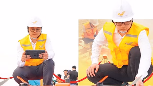 Sử dụng thiết bị bay không người lái (UAV) để vận chuyển mẫu sinh phẩm, thuốc và vật tư y tế tại Bệnh viện đa khoa Đức Giang (Hà Nội).