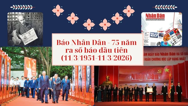 Năm 2026 đánh dấu chặng đường 75 năm xây dựng và phát triển của Báo Nhân Dân kể từ ra đời số báo đầu tiên (11/3/1951 - 11/3/2026).