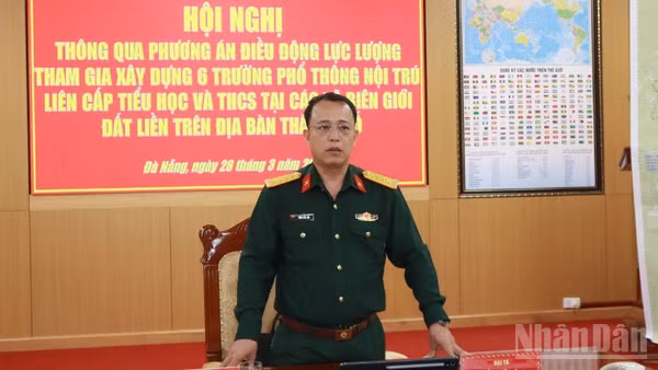 Bộ Chỉ huy Quân sự thành phố Đà Nẵng họp thông qua phương án điều động lực lượng tham gia hỗ trợ xây dựng các trường nội trú biên giới.