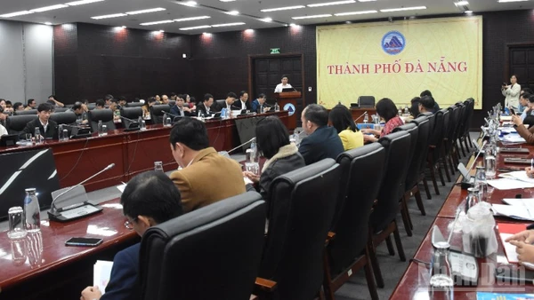 Quang cảnh Hội nghị tập huấn tổ chức, hoạt động của các Ban bầu cử đại biểu Quốc hội khóa XVI và các Ban bầu cử đại biểu Hội đồng nhân dân thành phố Đà Nẵng khóa XI, nhiệm kỳ 2026-2031. (Ảnh: ANH ĐÀO)