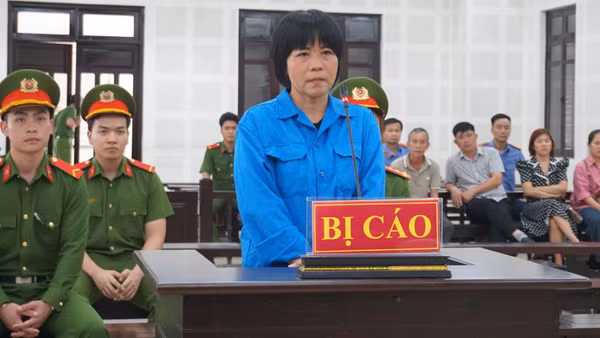 Bị cáo tại phiên tòa.