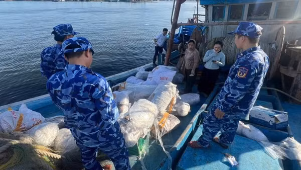 Bộ Tư lệnh Vùng Cảnh sát biển 2 phát hiện tàu cá vi phạm pháp luật trên biển.