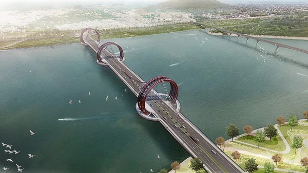  Phối cảnh dự án cầu Trà Khúc 1.