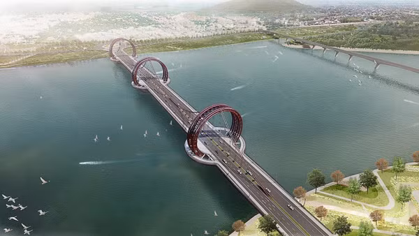  Phối cảnh dự án cầu Trà Khúc 1.