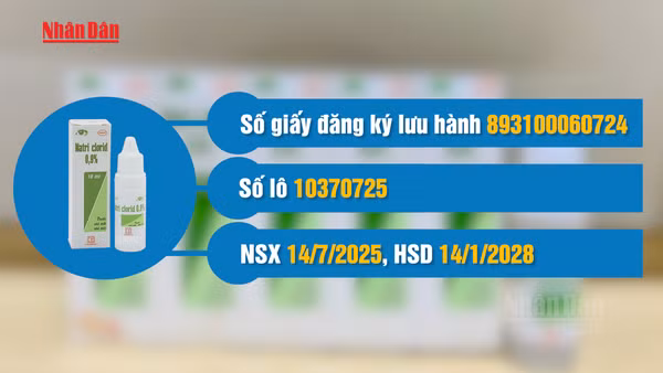 [Video] Thu hồi toàn quốc lô thuốc nhỏ mắt Natri clorid 0,9% không đạt chất lượng