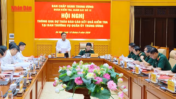 [Video] Đoàn kiểm tra, giám sát số 12 làm việc với Ban Thường vụ Quân ủy Trung ương