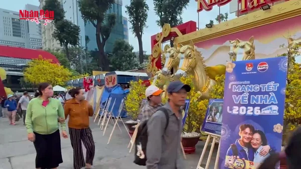 [Video] Hơn 4.200 sinh viên, người lao động về quê trên chuyến xe “Mang Tết về nhà”