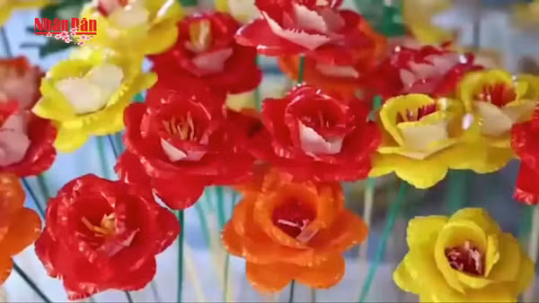 [Video] Giữ hồn Tết Việt từ những cành hoa giấy Thanh Tiên