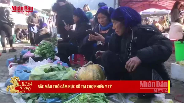 [Video] Sắc màu thổ cẩm rực rỡ tại chợ phiên Y Tý