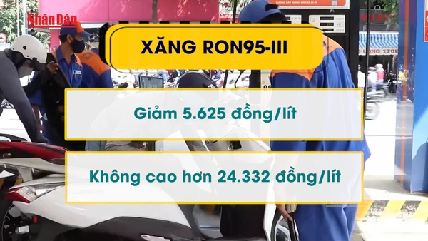 [Video] Giá xăng dầu giảm mạnh, xăng RON95-III giảm hơn 5.600 đồng/lít