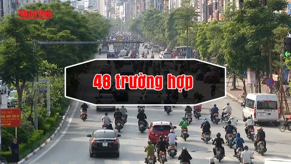 [Video] 48 trường hợp lấn chiếm vỉa hè, lòng đường bị camera AI “bắt sống”