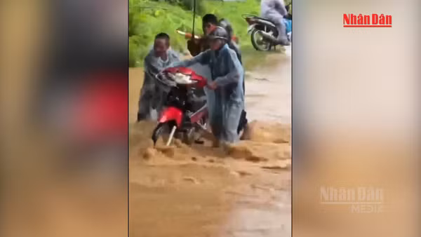 [Video] Người dân vùng biên mong có cầu vượt lũ
