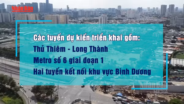 [Video] TP Hồ Chí Minh dự kiến khởi công thêm 4 tuyến metro trong năm 2026