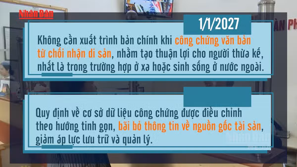 [Video] 5 điểm mới về công chứng áp dụng từ ngày 1/1/2027