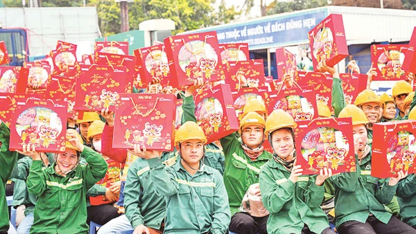 Chương trình Xây Tết 2026 do Báo Nhân Dân cùng Công ty CP Xây dựng Coteccons tổ chức. Ảnh: Bảo Long