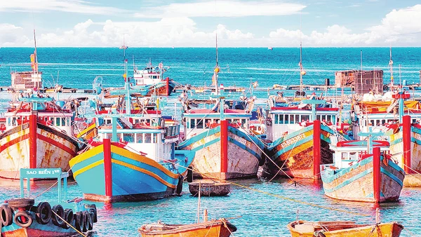 Nhiều tàu cá ở miền trung đã sử dụng công nghệ để ra khơi khai thác hải sản hiệu quả và bền vững. Ảnh: Ng Lân