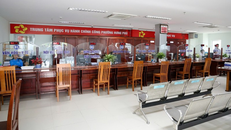 Trung tâm Phục vụ hành chính công phường Hưng Phú, thành phố Cần Thơ.
