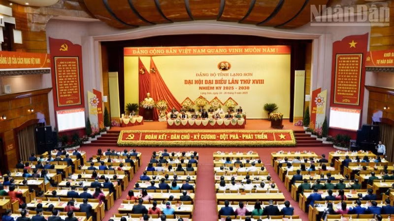 Đại hội Đại biểu Đảng bộ tỉnh Lạng Sơn lần thứ 18, nhiệm kỳ 2025-2030.