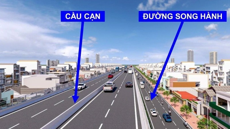 Dự án BOT mở rộng Quốc lộ 13 có quy mô 10 làn xe, rộng 60m đang tập trung cho công tác đền bù giải phóng mặt bằng. (Ảnh: TÙNG ANH)