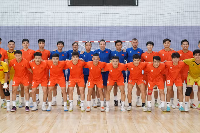 Đội tuyển futsal Việt Nam chuẩn bị tham dự Vòng chung kết futsal châu Á 2026. (Ảnh: VFF)